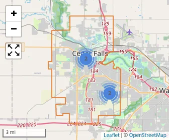 Area schools map